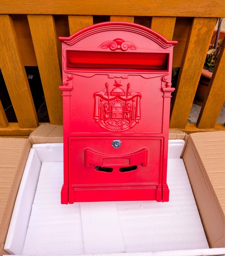 Wall mounted letter - box, metal