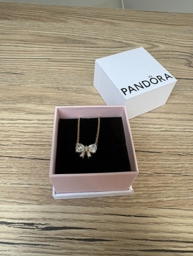 Pandora sparkling bow necklace - sparkling,