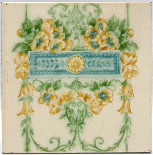 Antique fireplace tile hand - antique,