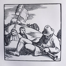 1897 WILLIAM STRANG R.A. (1859-1921)  ORIGINAL WOODCUT - SIGNED WITH INITIALS