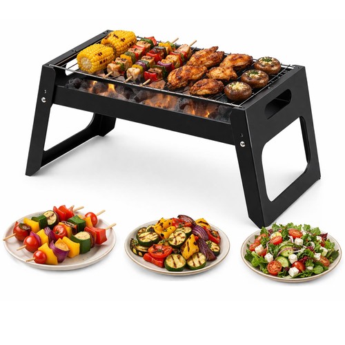 Portable foldable charcoal bbq - charcoal,