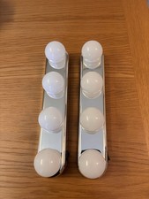  4 LED Bulb Studio Make Up Mirror Front Light Portable Vanity sets of 2 