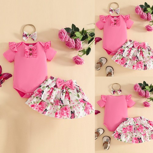 3pcs newborn baby girls frill - girls,
