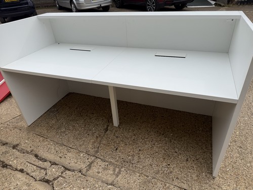 White reception office desk - white,