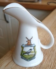 Vintage Crested China Small Jug Royston Hertfordshire Crest Coronet Ware
