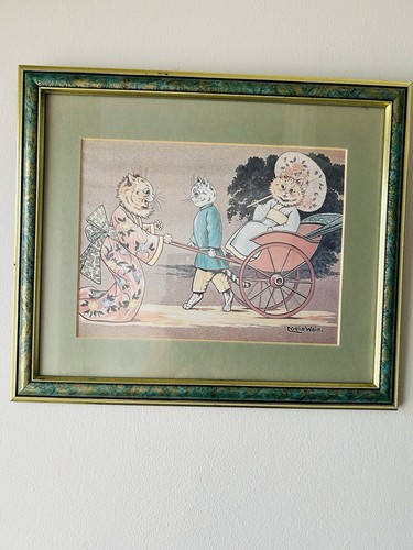 Louis wain signed framed - wain,