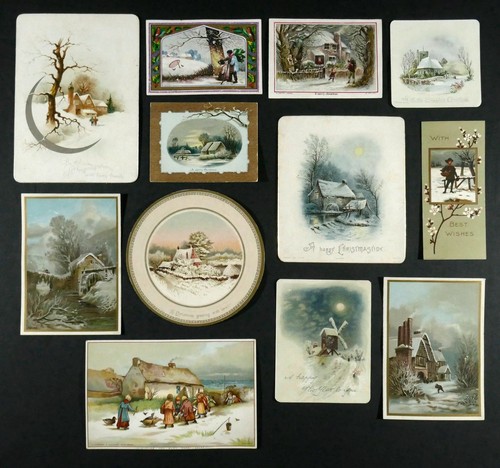 Antique scraps cards - 12,