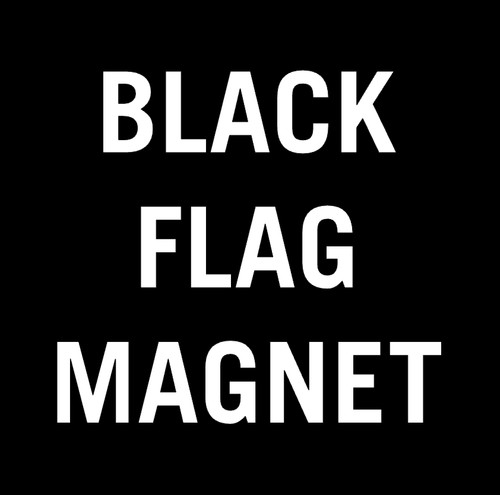 Black flag magnet funny car - flag,