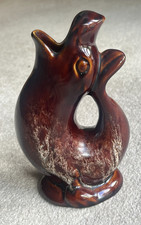 Kernewek Gurgling Seal Vase 1980's Pottery from Goonhavern Cornwall