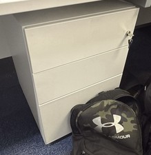 White Office Pedestals X3 drawers 