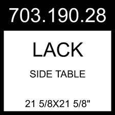 IKEA LACK Side Table White Stained Oak Effect  21 5/8x21 5/8" 703.190.28