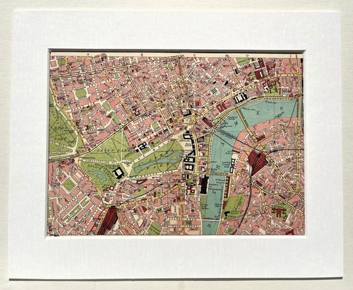 Antique 1920s london map - antique,