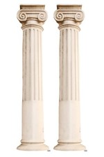 Two Roman Pillars Lifesize and Mini Cardboard Cutouts Twin Pack - Toga Party Fun