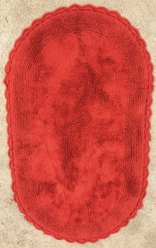 Shabby chic red - chic, oval