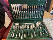 George Butler Sheffield Canteen Cutlery 83 Piece Stainless Steel Set Boxed