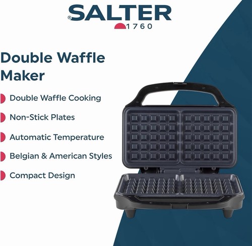Salter double waffle - waffle, maker,