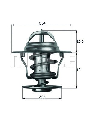 Thermostat coolant fits opel - thermostat,