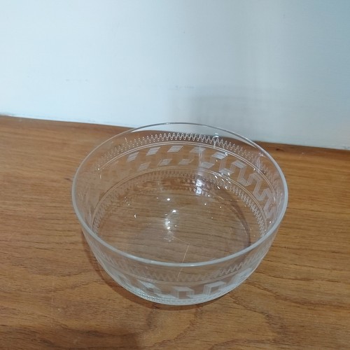 Edwardian etched glass finger - etched,