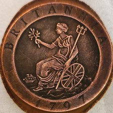 A Rare 1797 Cartwheel Penny Coin. George lll, 100% Copper. Gap Filler Coin