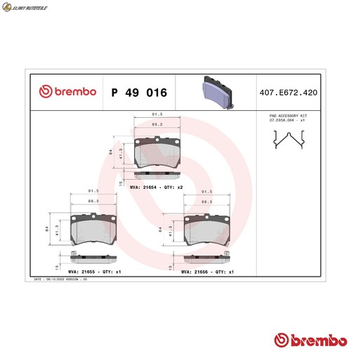 Brake pad set disc - set,