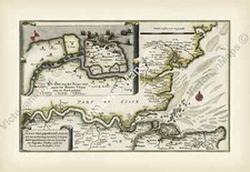 Antique map thames - map, river