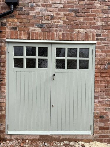Wooden garage doors - garage,