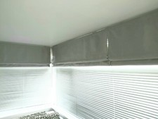 One Large Roman Blackout Blind. Grey. 152cm  x 116cm