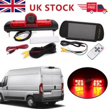 7''Monitor+Rear Brake Light Reversing Camera For Fiat Ducato Citroen Relay Boxer
