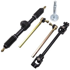 Steering Wheel Parts Assembly For 110cc Go Kart Tie Rod Rack Adjust Shaft Set