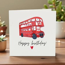 London Bus Birthday Card