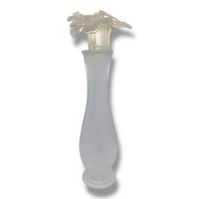 EMPTY Tall Slender Decorative Frosted Glass AVON Timeless Perfume Bottle 50ml 