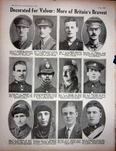 Antique old print ww1 1916 - old,