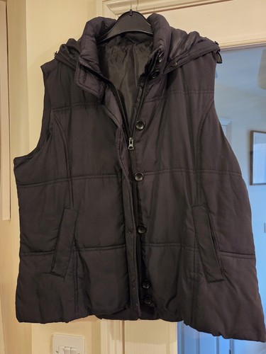 Womens black padded hooded - f&f,