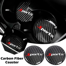 2PCS Carbon Fiber Car Cup Holder Pads Water Cup Slot Non-Slip Mat Accessories