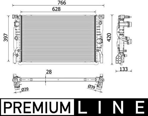 Radiator mahle fits bmw - radiator,