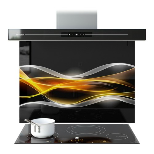 Kitchen glass splashback - kitchen,