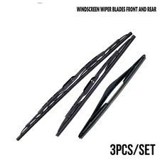 FRONT AND REAR WIPER BLADES FITS NISSAN MICRA 2005 - 2010 (21"18"RB-16"