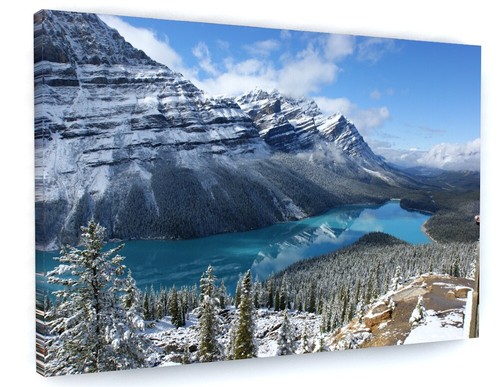 Mountain lake landscape canvas - lake,