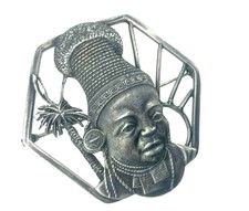 Vintage Sterling Silver Brooch Beautiful Tribal Joe Calafato South Africa