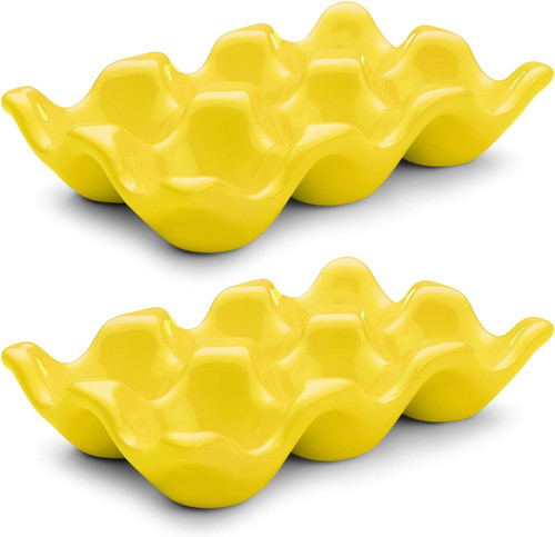 Ceramic cups egg tray - ceramic, half