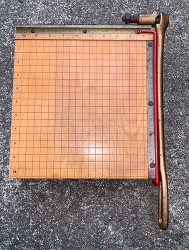 Vtg wood paper cutter - wood,