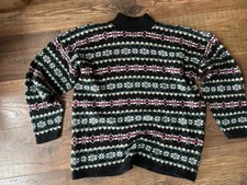 Vintage Ship 'N Shore Sport Fair Isle Jumper - Mock Neck / Nordic Ski Sweater