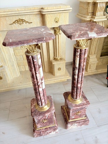 Burgundy marble columns - burgundy,