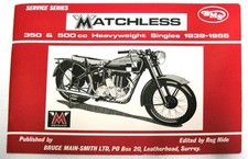 MATCHLESS 350/ 500cc Heavyweight Singles Motorcycle Manual Parts List 1939-55