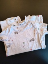The Little White Company Digger Romper 0-3 Months.