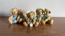 Set Of Three Cherished Teddies Ceramic Ornaments, Xmas Stocking Filler