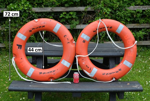 Used life ring buoy cm - 2x,