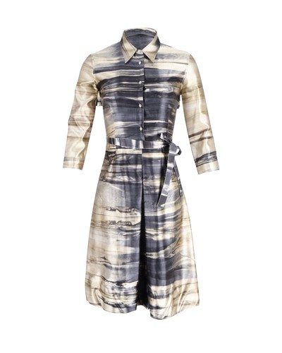 Prada belted printed shirt - printed,