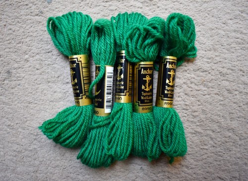 Green anchor tapestry - tapestry, wool