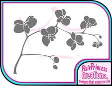 Flower F Orchid Vinyl Sticker